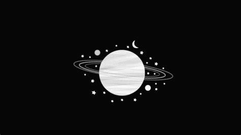 Download Saturn Black Aesthetic Tumblr And Laptop Wallpaper ...