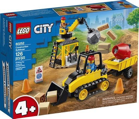 LEGO City Construction Bulldozer 60252 Toy Construction Set, Cool ...