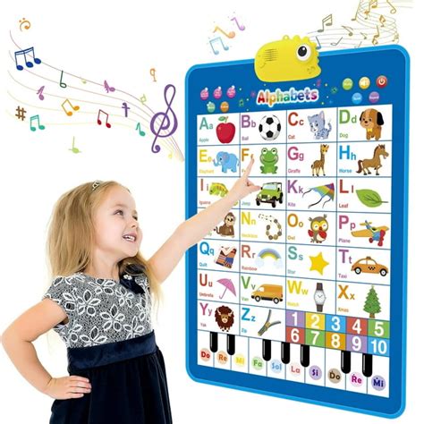 Adofi Upgraded Electronic Alphabet Wall Chart, Alphabet and Numbers ...