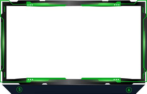 Green Live stream overlay design on a transparent background and ...