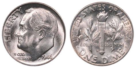 1946 S Roosevelt Dimes Silver Composition: Value and Prices