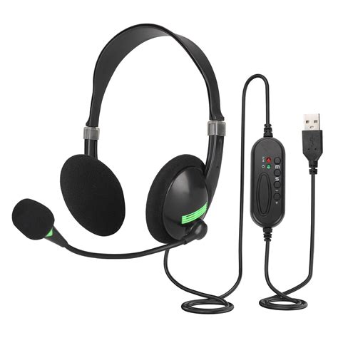 TSV USB Headset with Microphone, Stereo Noise Cancelling Computer ...