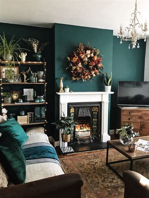 Emerald Green And Grey Living Room