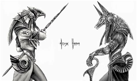 Anubis and Horus by HuseyinKaraca on DeviantArt