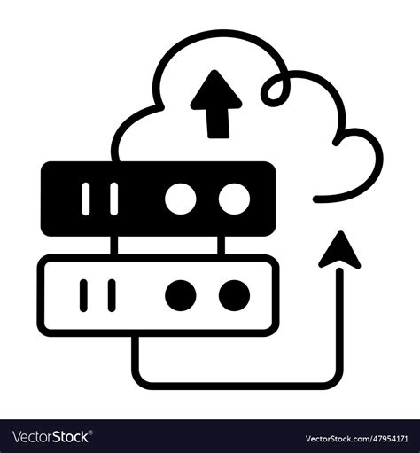 Cloud server Royalty Free Vector Image - VectorStock