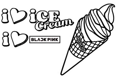 Coloring page Blackpink : Ice Cream 2