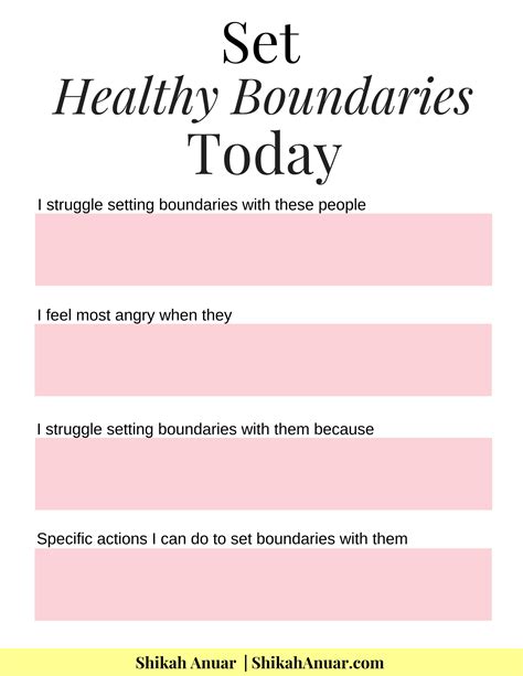 (Free Printable) Set Healthy Boundaries Today — Shikah Anuar