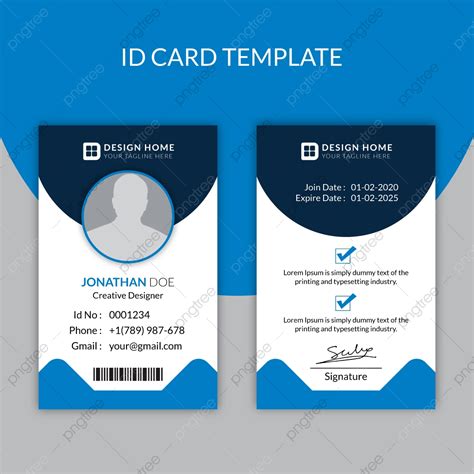 Modern Id Card Design Template Template Download on Pngtree