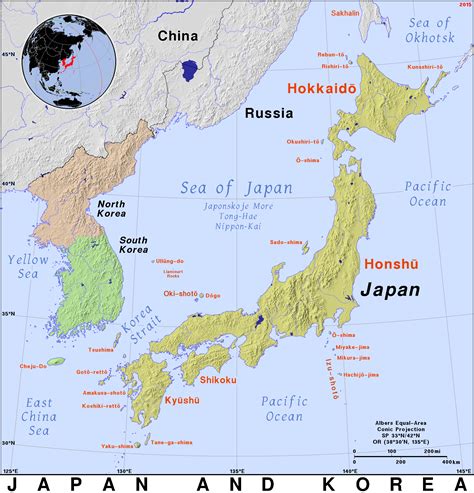 Map Of Japan And Korea