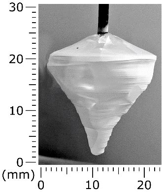 Photography of the NaCl-RbCl salt crystal growth process (left) and ...