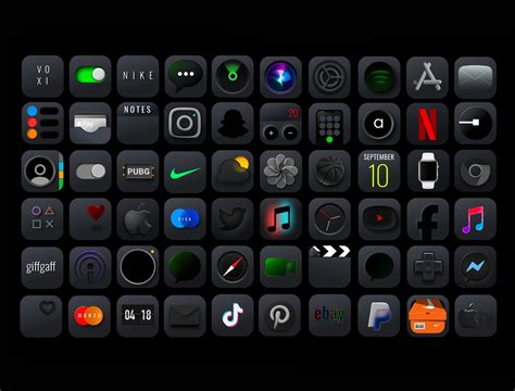 IPhone Ios 14 Dark Mode Icons Pack | Etsy