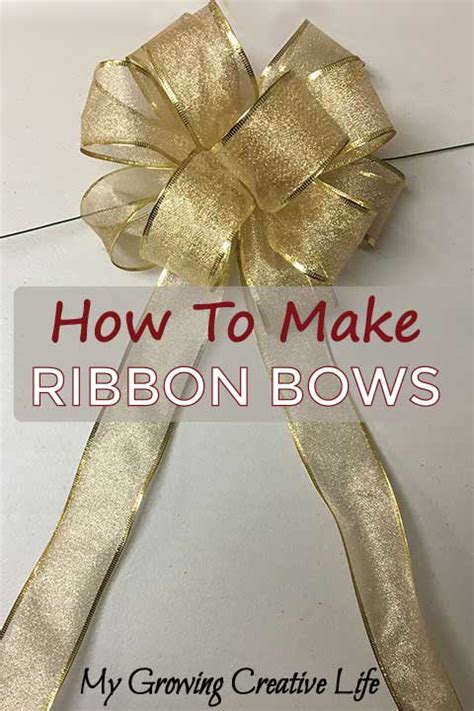 How to Make Ribbon Bows - My Growing Creative Life