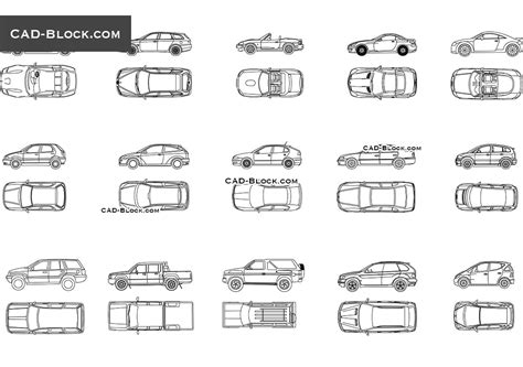 Cars elevation CAD block