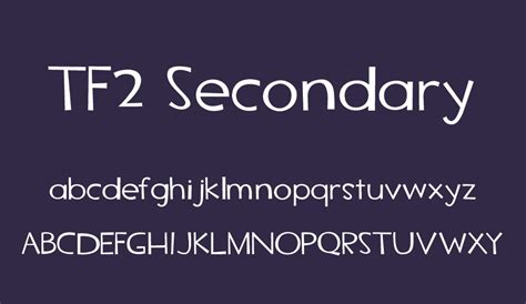 TF2 Secondary free font