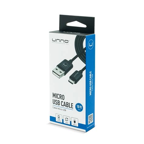 MICRO USB 2.0 CABLE | 10 FTCB4055BK | Unno Tekno