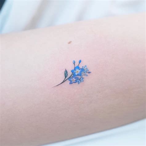 10+ The Best Forget-Me-Not Tattoo Designs | Forget me not tattoo, Tiny ...