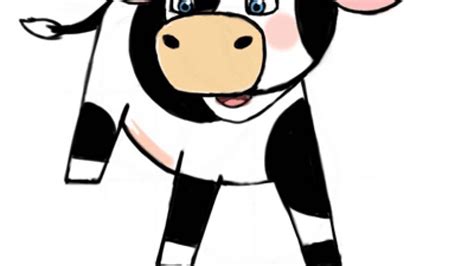 How To Draw A Cute Cartoon Cow