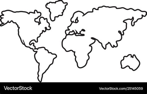 Outline Map Of The World Continents And Oceans - United States Map