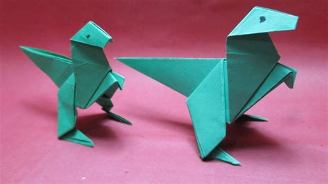 How to make origami animals: Dinosaur/paper dinosaur making instruction ...