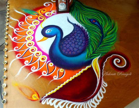 Pin by Sonal Baxi on Peacock | Colorful rangoli designs, Rangoli ...