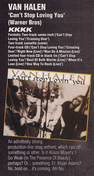 VAN HALEN: Can't Stop Loving You CD (Limited Edition in a Circular ...