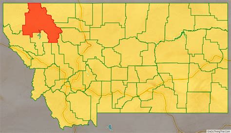 Map of Flathead County, Montana - Thong Thai Real