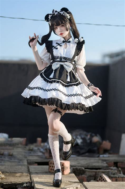 The Panda and the Maid Qi Lolita OP Dress Set | Cosplay outfits, Lolita ...