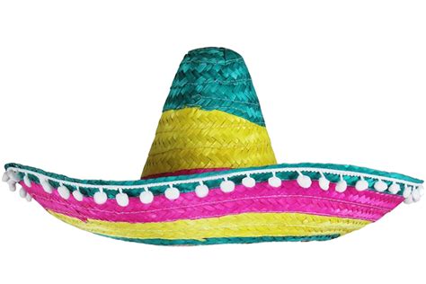 MULTI COLOURED MEXICAN SOMBRERO HAT WILD WESTERN FANCY DRESS COSTUME ...