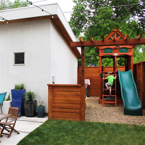 How We Created Space for a Playground In Our Small Backyard - Blue i Style