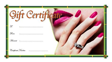 Gift Certificate Pedicure Template Word : There must be great thought ...