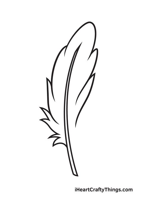 Feather Drawing - How To Draw A Feather Step By Step