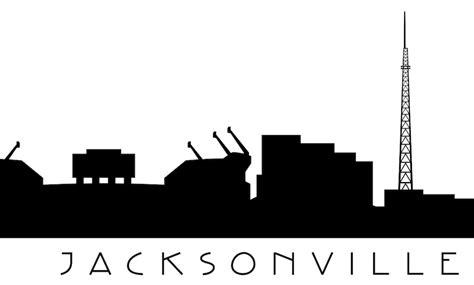 Jacksonville Skyline Silhouette Printable Skyline - Etsy