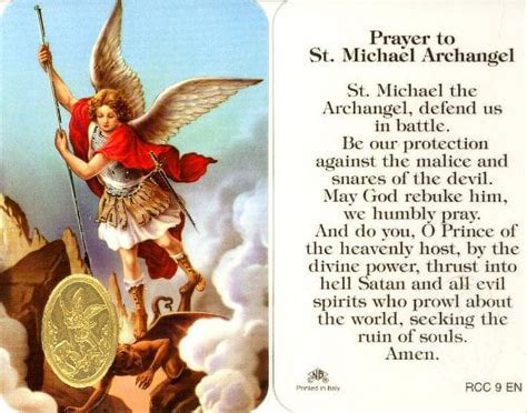 St. Michael the Archangel Prayer Card (RCC 9E) - Walmart.com