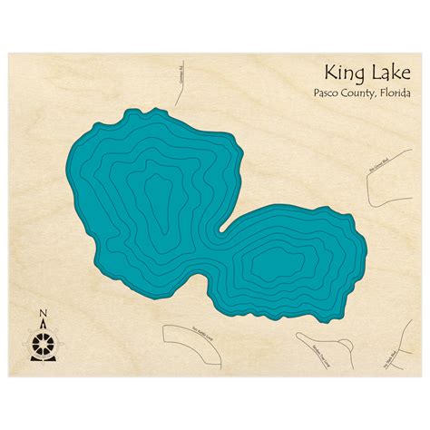 King Lake 3D Custom Wood Map – Lake Art LLC