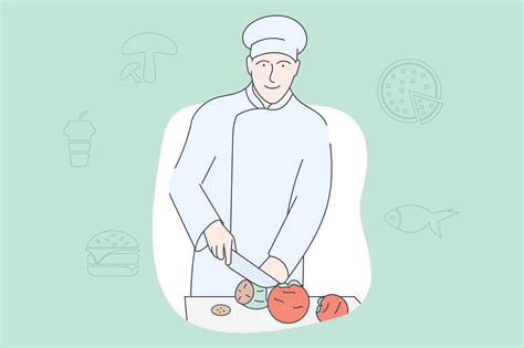 Chef Cooking on Kitchen Illustration Graphic by riduwanmolla · Creative ...