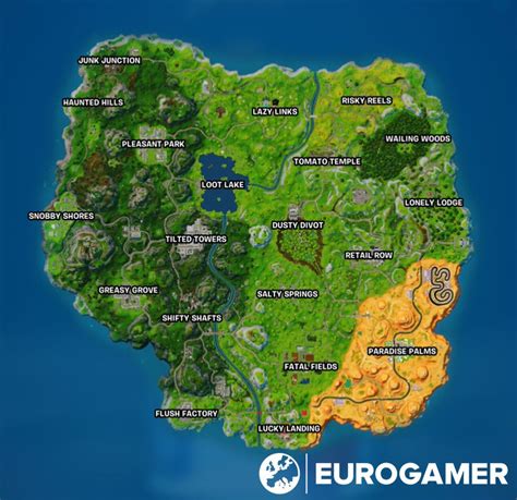 Fortnite Map | Eurogamer.net