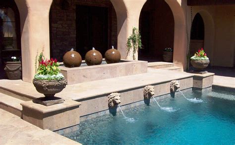 Swimming Pool Fountain Heads | Fountain Design Ideas