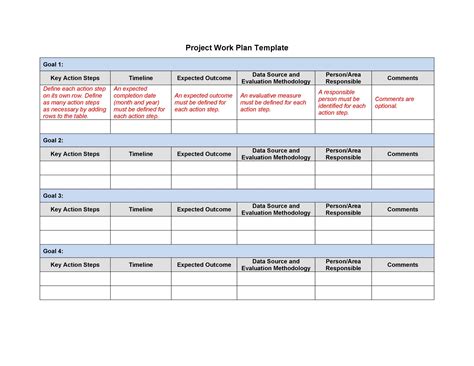 Work Plan - 40 Great Templates & Samples (Excel / Word) - Template Lab