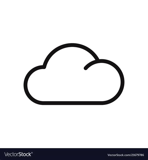 Cloud icon Royalty Free Vector Image - VectorStock