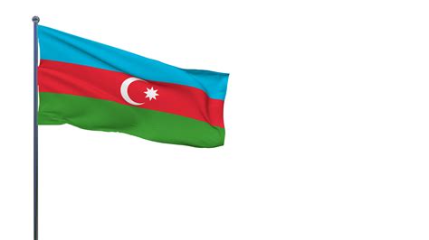 Azerbaijan Flag Waving in The Wind 3D Rendering, National Day ...