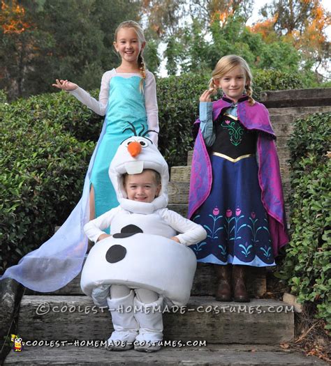 Frozen Group Costume: Elsa, Anna and Olaf