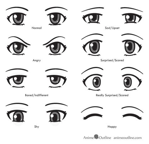 How to Draw Anime Eyes and Eye Expressions Tutorial - AnimeOutline