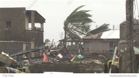 Typhoon Haiyan Storm Surge Destruction In Tacloban Stock video footage ...