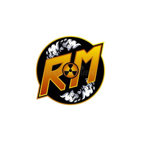 RM Logo Monogram ESport Gaming with Gas Shape Design Stock Vector ...