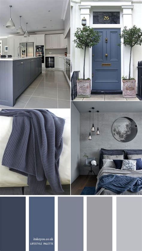 Blue grey home color decor idea { 15 House Color Palette Ideas ...