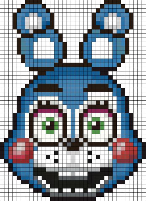 Toy Bonnie Kandi Pattern | Pixel art grid, Pixel art templates, Pixel ...