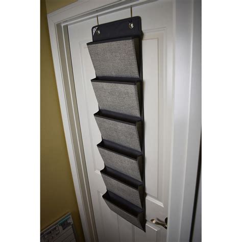 Office Storage Hanging Organizer Includes 2 Over Door Hangers - Gray ...