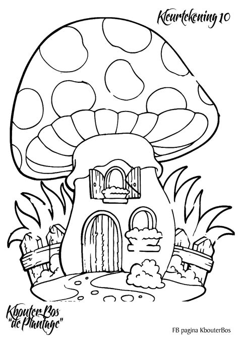 Mushroom House Coloring Pages Coloring Pages