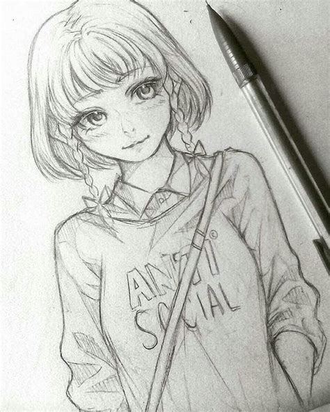 Japanese Anime Drawing, Pencil, Sketch, Colorful, Realistic Art Images ...