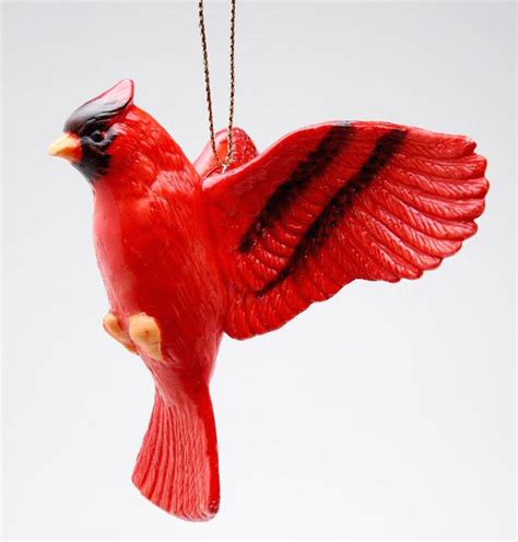 Cardinal Bird Christmas Tree Ornaments, Set of 4 - Christmas ...